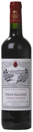 Vieux Naudin Bordeaux Supérieur Rouge 2021 (per 6 pack)